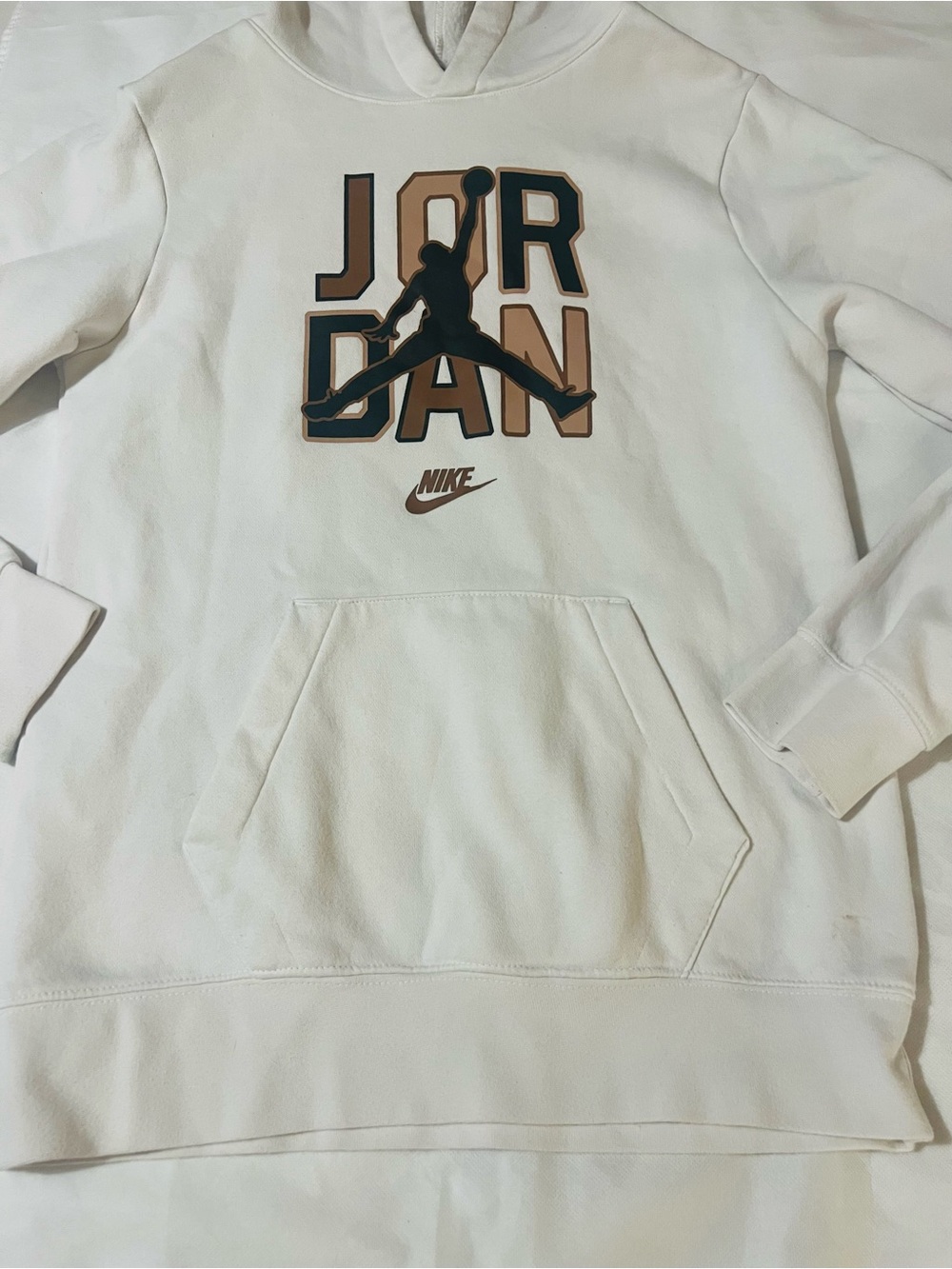 Nike Air Jordan Youth XL 13-15 White Jumpman Pullover Hoodie Fleece Kids unisex - Picture 5 of 7